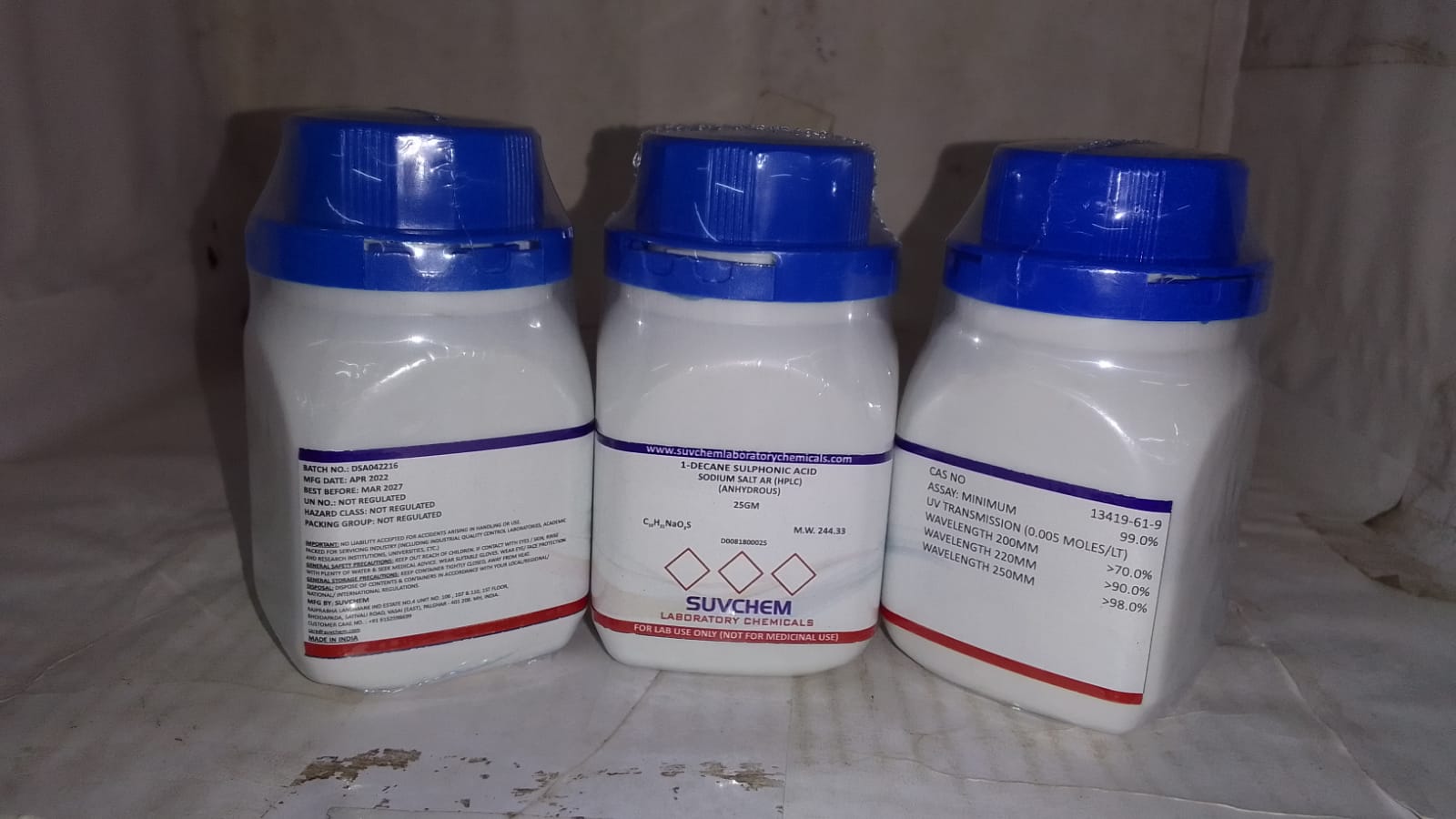 1-DECANE SULPHONIC ACID SODIUM SALT ANHYDROUS AR (HPLC) 