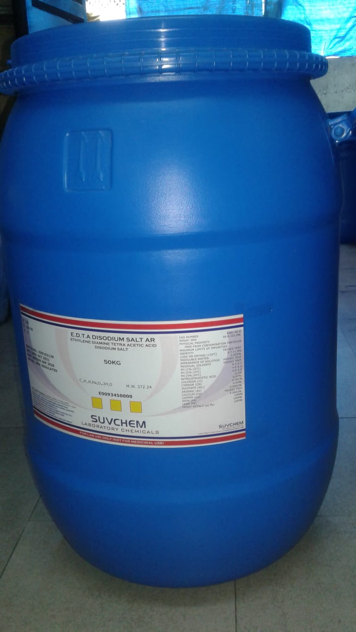 ETHYLENE DIAMINE TETRA ACETIC ACID DISODIUM SALT AR (E.D.T.A. DISODIUM SALT)