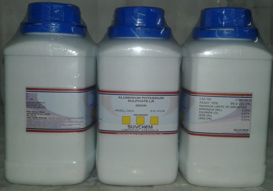 ALUMINIUM POTASSIUM SULPHATE LR (DODECAHYDARATE)