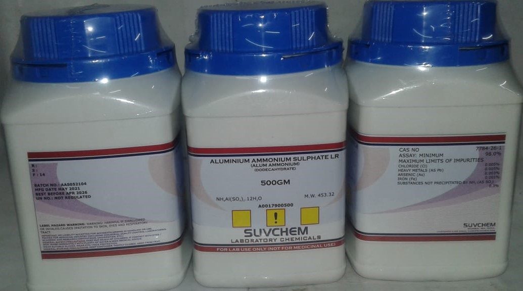 ALUMINIUM AMMONIUM SULPHATE LR (DODECAHYDRATE)