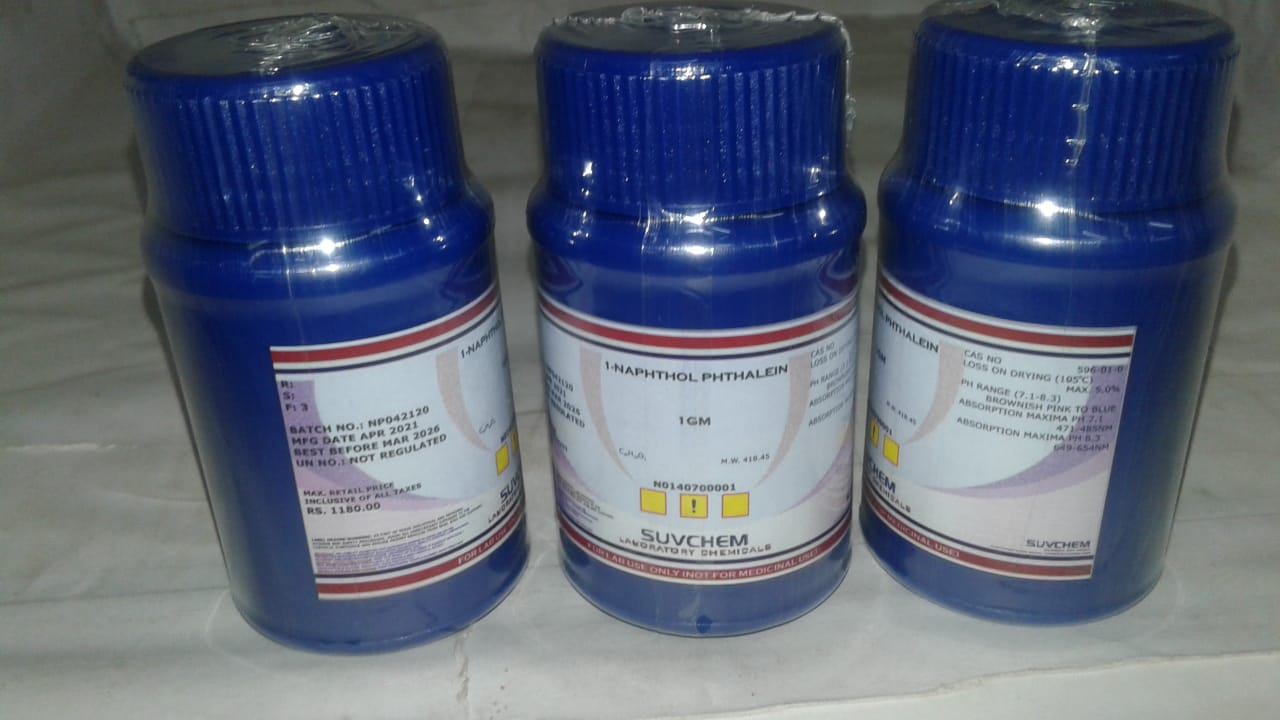 α-NAPHTHOL PHTHALEIN (pH INDICATOR) (1-NAPHTHOL PHTHALEIN)